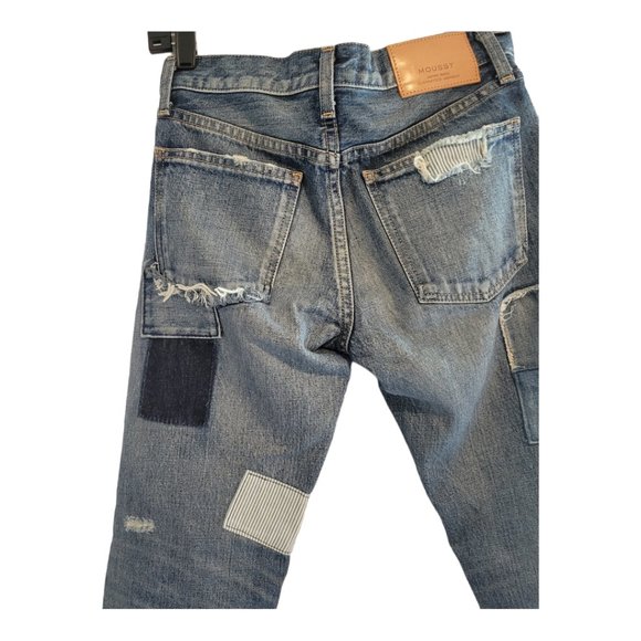 MOUSSY Vintage Laurel Patched Tapered Jeans Size 24 - Picture 9 of 13